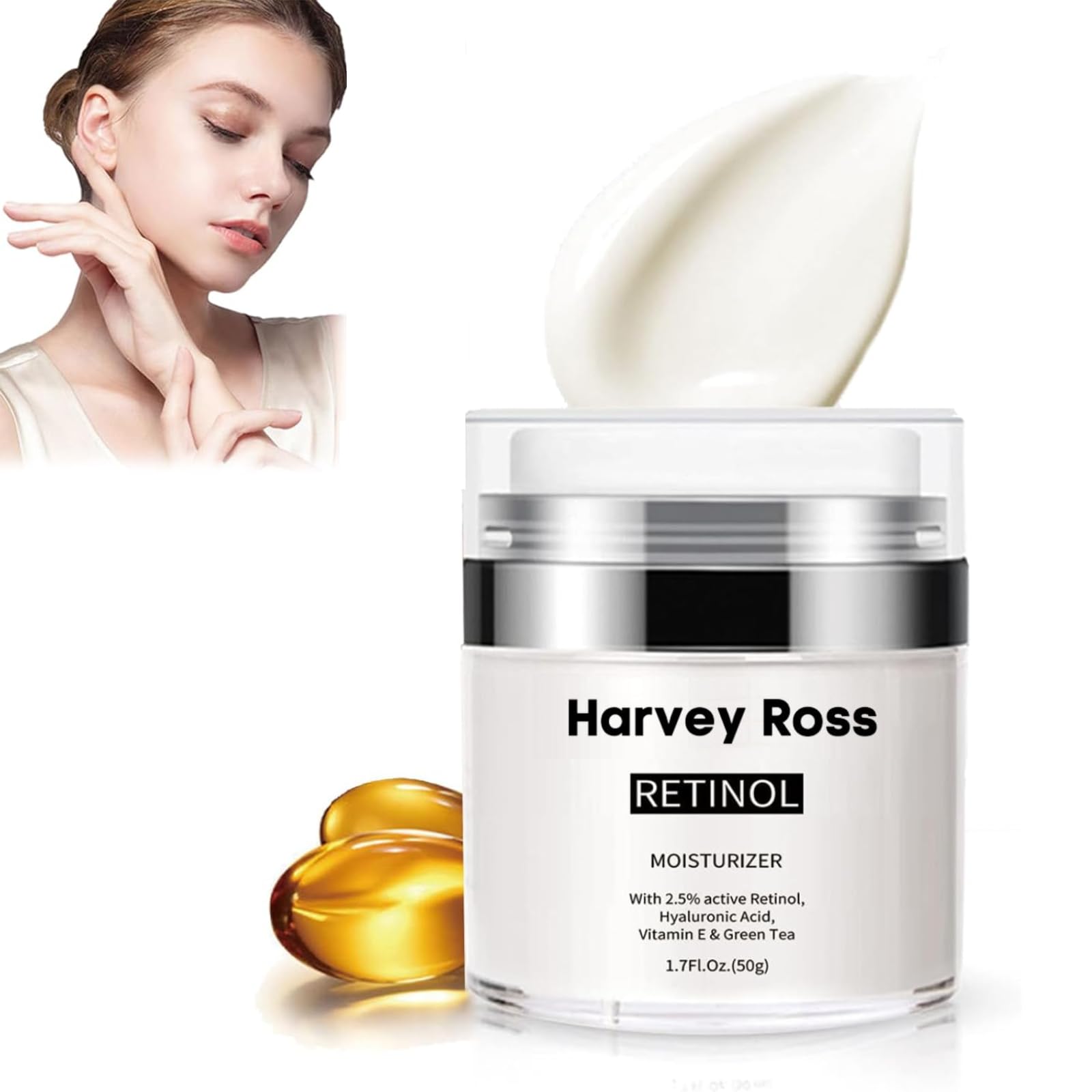 Harvey Ross Miracle Retinol, Harvey Ross Instant Lift Plus, Harvey Ross Miracle Cream, Harvey Ross Miracle Retinol Face Cream, Reduces Fine Lines and Wrinkles, Firms Skin (1PC)