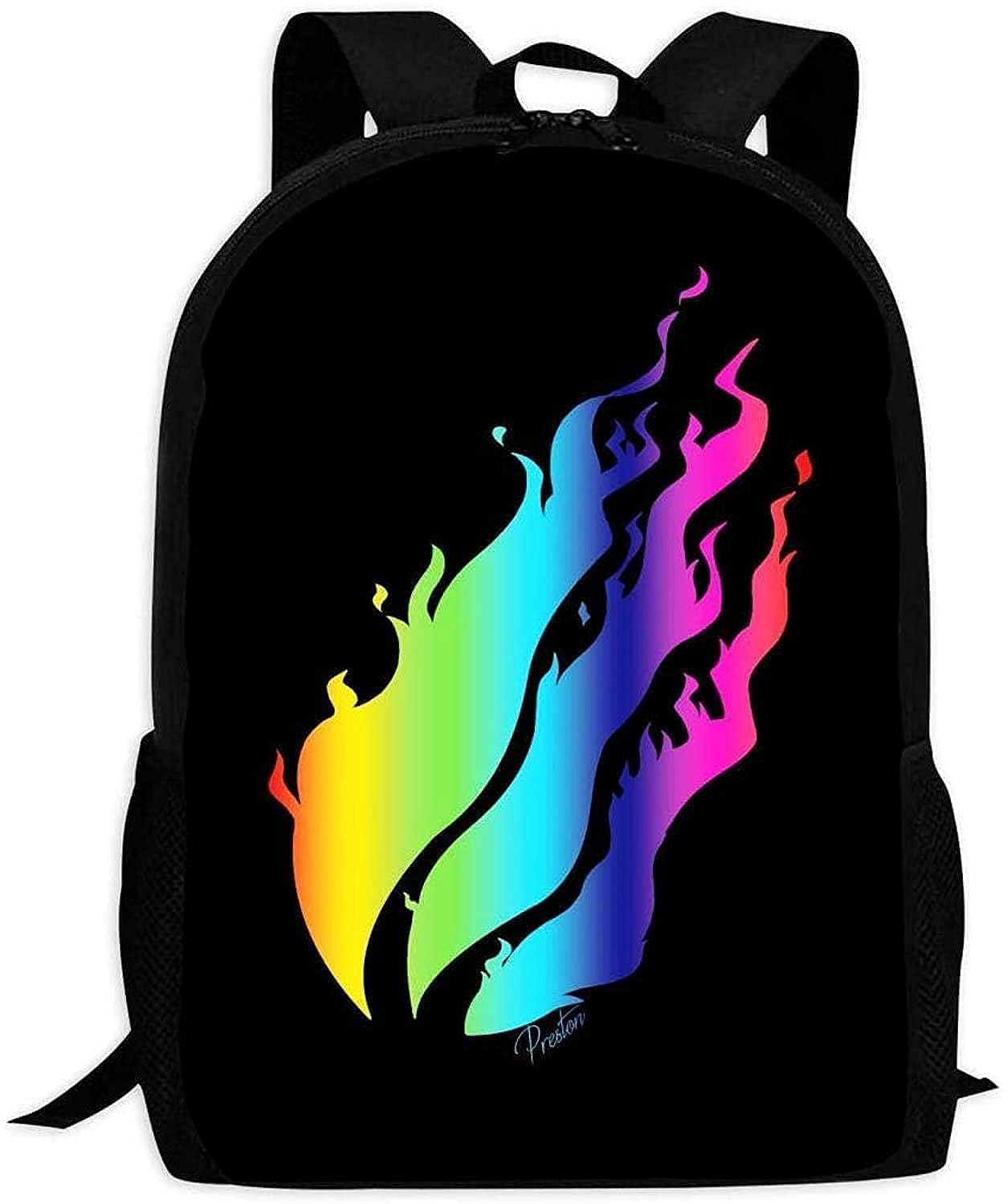 ASFEEFPreston-playz Kids Backpack Funny Bookbag Durable Travel Backpacks School Bags for Boys Girls