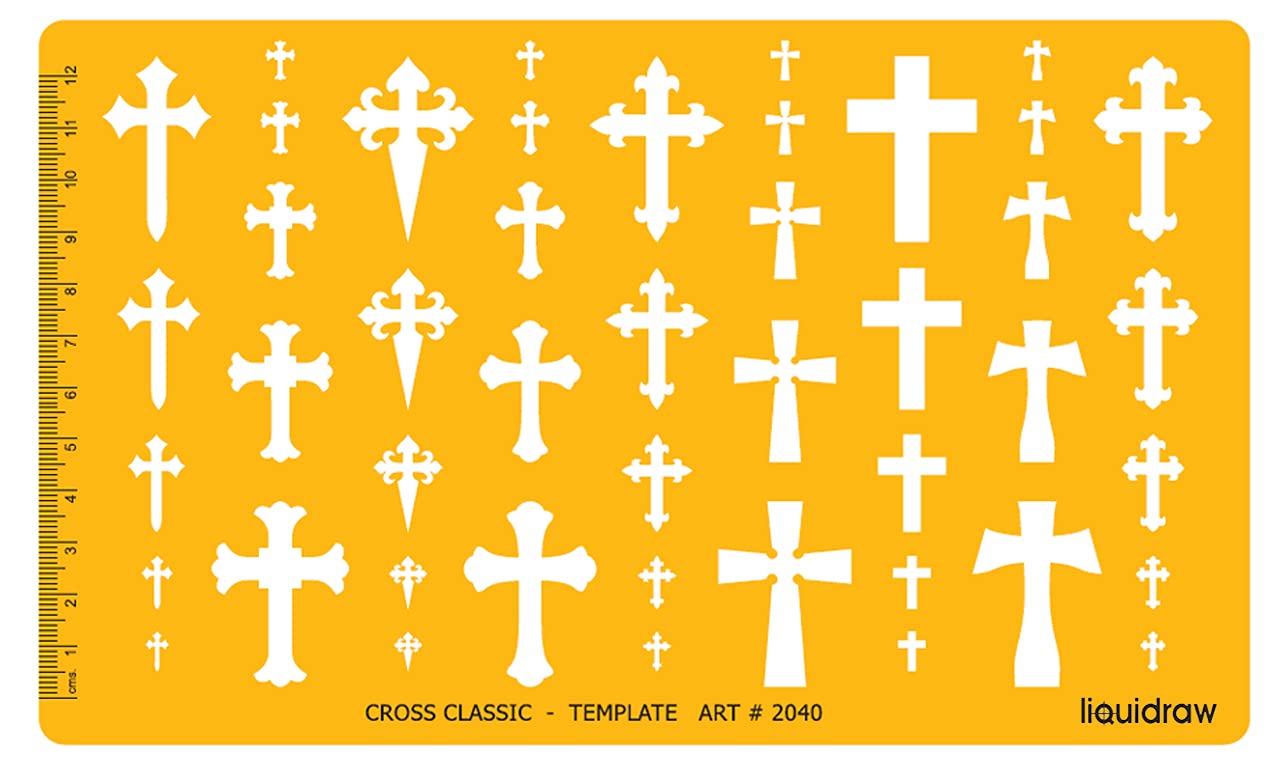 LiquidrawJewellery Design Templates Stencil, Jewellery Making Template Stencils - Crosses