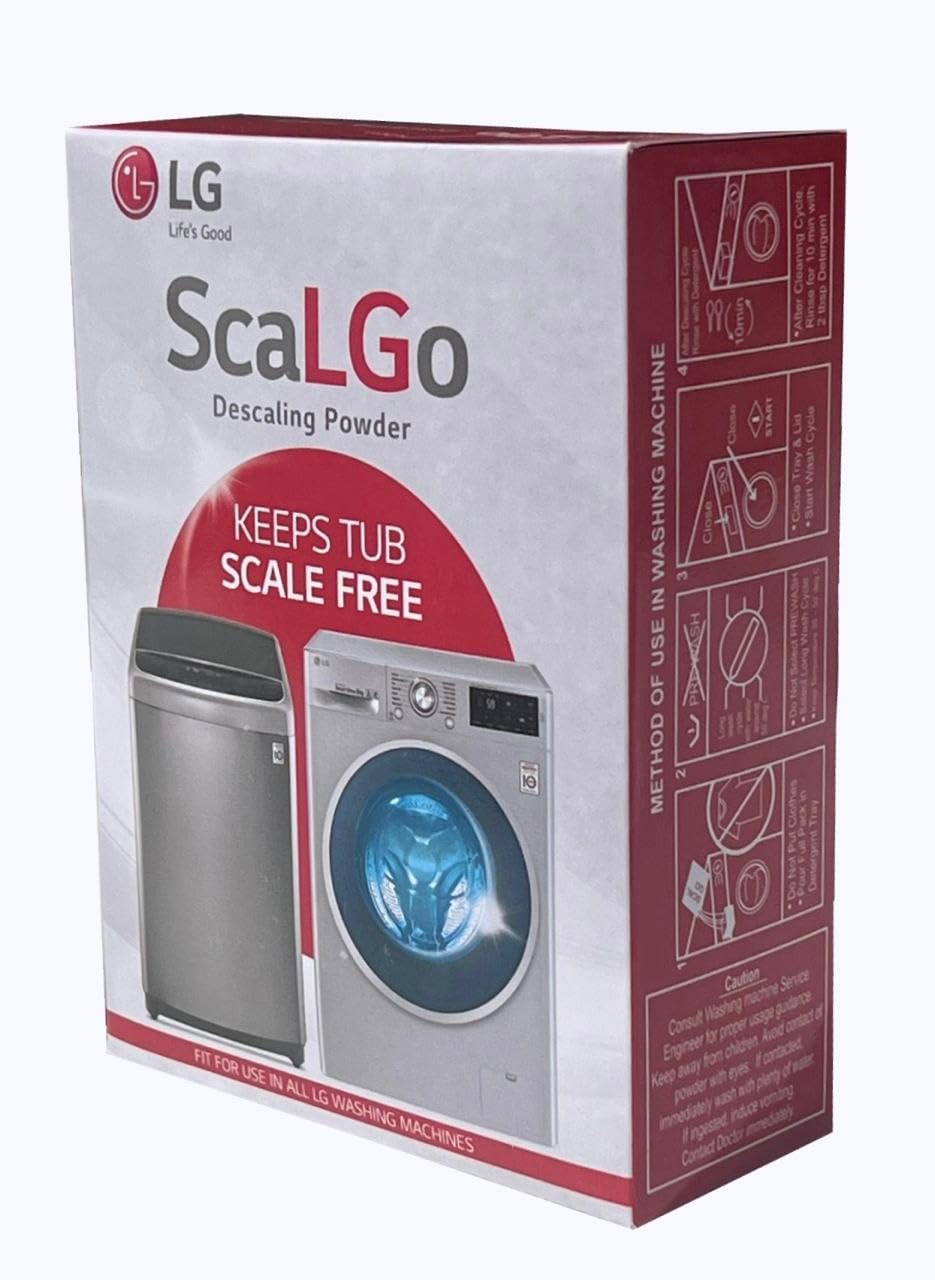 LG ScaLGo Washing Machine Cleaner Descaling Powder for Front Load and Top Load Washing Machines Pack of 3 (100 Gm/Pack)