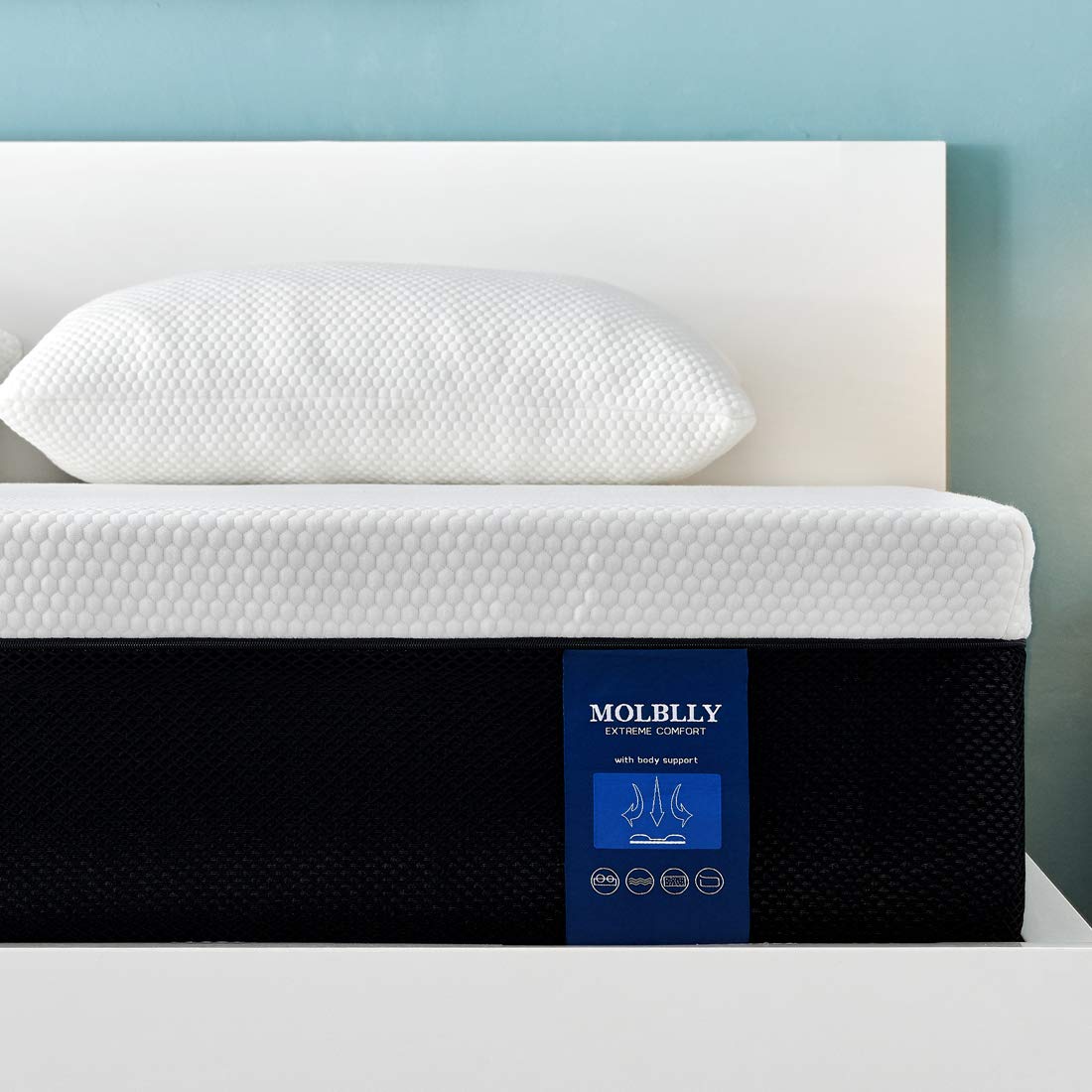 Molblly Single Mattress,Single Memory Foam Mattress,Breathable Mattress,Medium Firm Single Mattress(90x190) 15CM