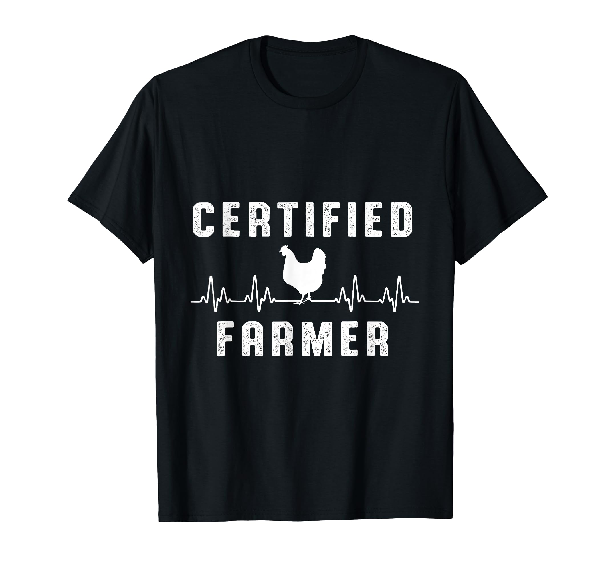 Certified Farmer Farmer's Heartbeat Pulse Chicken Gift T-Shirt