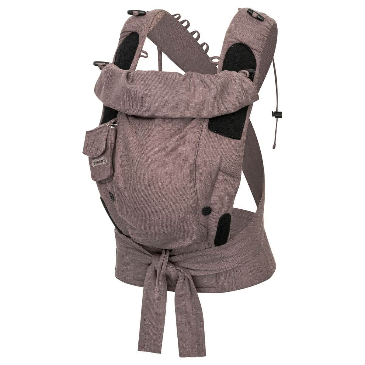 HoppedizBondolino Plus Baby Carrier from Birth, Belly Carrier and Back Carrier, Taupe Design