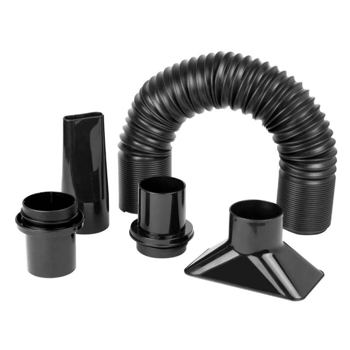 POWERTEC70208 Dust Collection Flexible Hose Kit, 2-1/4", Black