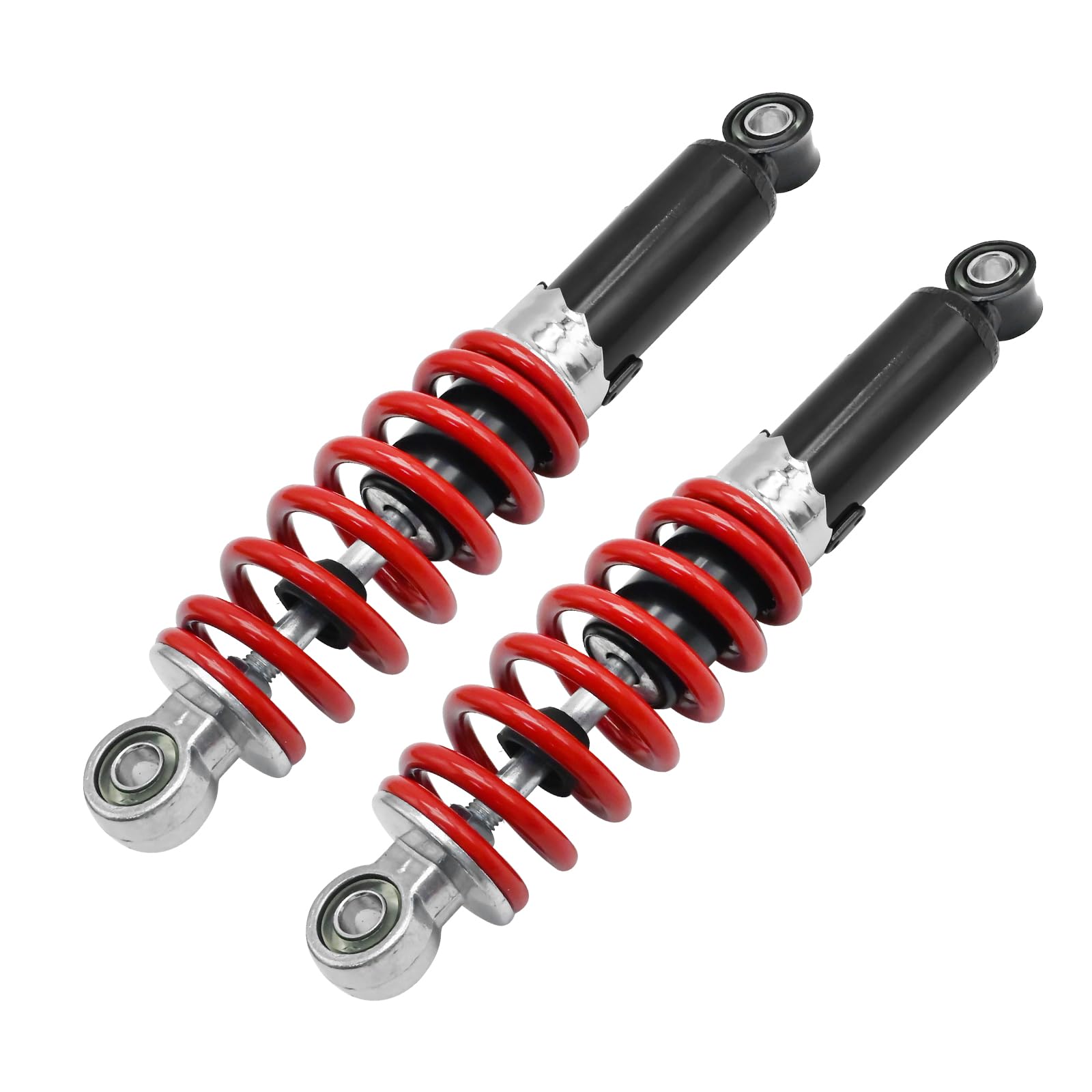 2 Pcs 250MM Motorcycle Front Shock Absorber Shocker Suspension, Aluminum Alloy Spring Suspension Damper for Dune Go Kart Motorcycle Quad ATV Quad Bike Go Kart