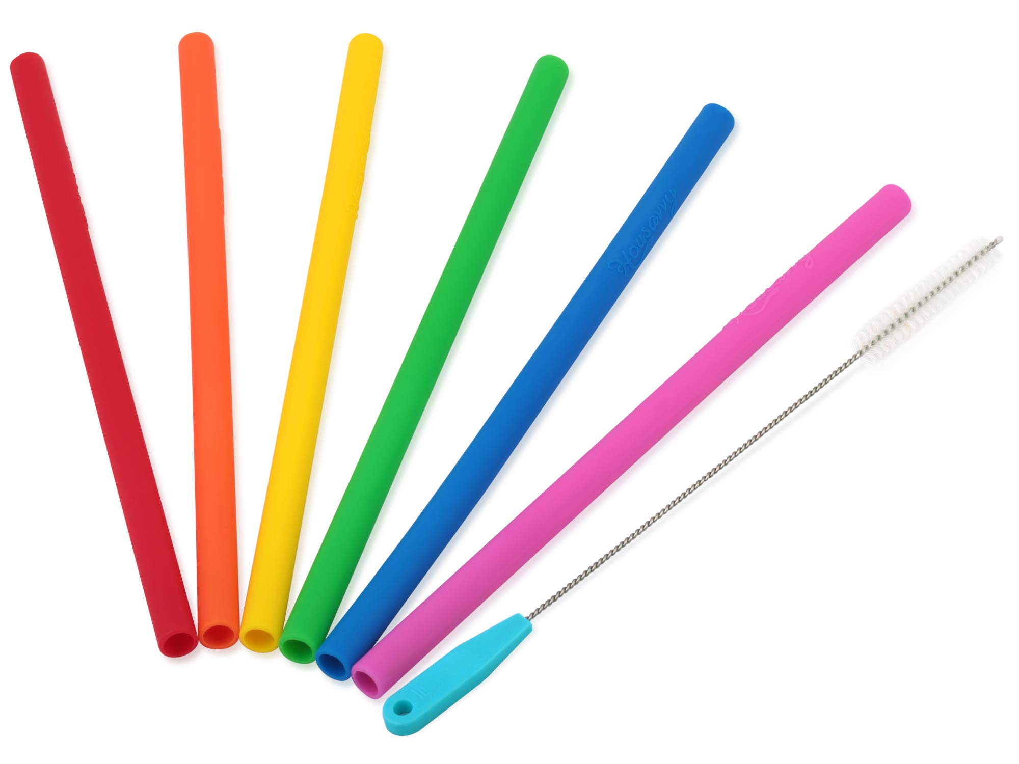 Housavvy Silicone Straws 6 PACK with Cleaning Brush,for YETI Rambler Tumbler 30 OZ 20 OZ, RTIC Tumbler 30 OZ 20 OZ, Ozark and Many other 30OZ 20OZ Tumblers