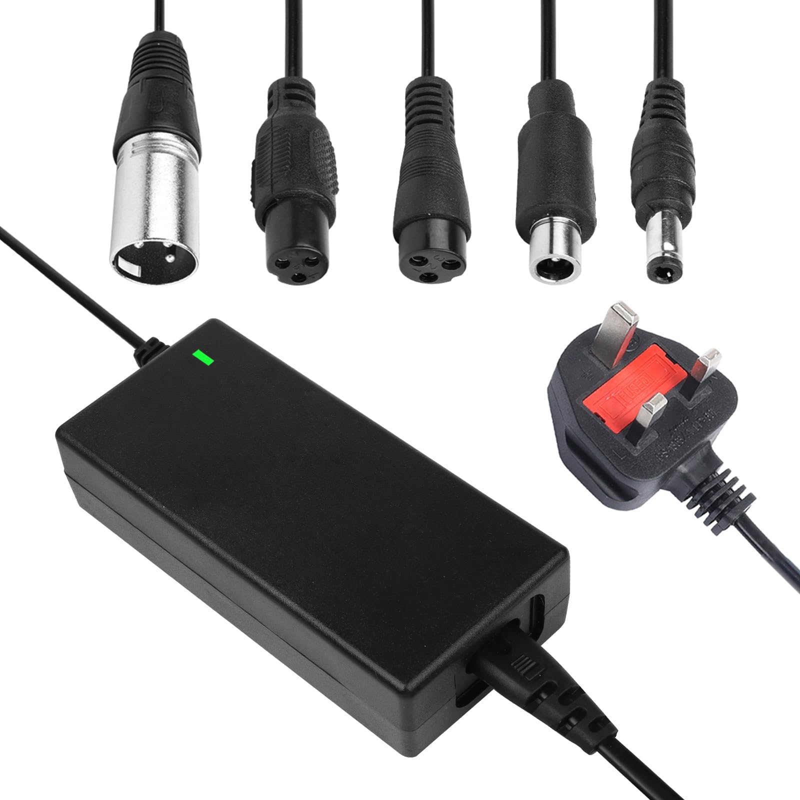 Winric Battery Charger For Electric Scooter, 29.4V2A Mobility Scooter Charger,Electric Bike Charger with 5-Connectors,Power Adapter Lithium Battery Electric Bike Scooter