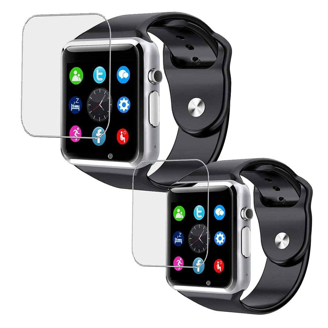 JANX screen protector for Epresent A1 Bluetooth Smartwatch Smartwatch (PACK OF 2)