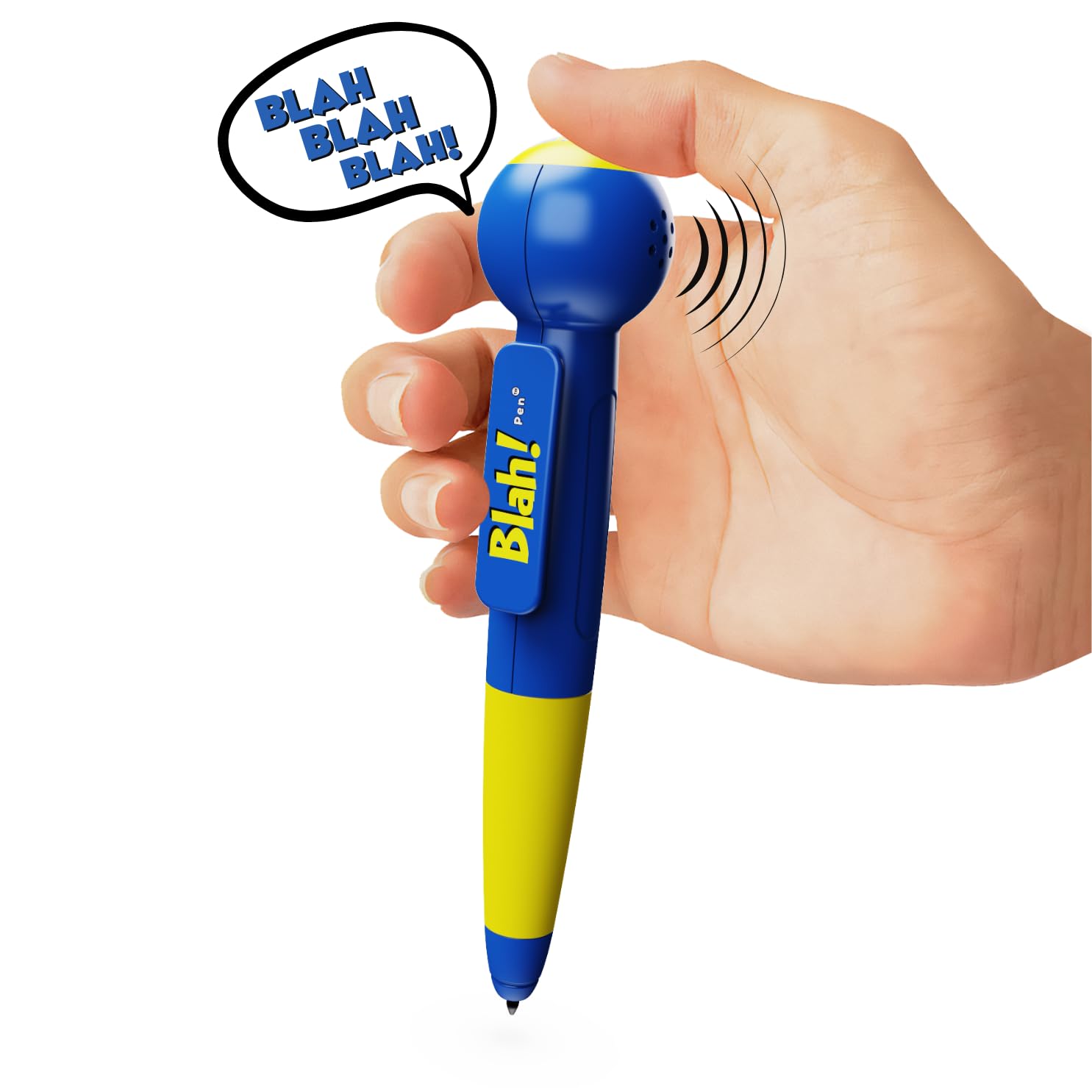 Talkie Toys Products Blah Pen - 12 Hilarious Blah Sayings - Funny Talking Button Pen Gift