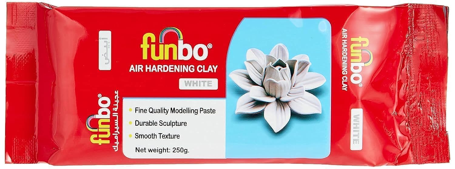 Funbo Air Hardening Clay 250 grams (White)