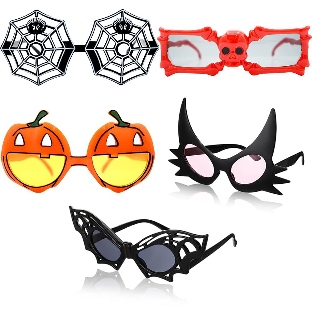 KASTWAVE Halloween Glasses - Funny Halloween Party Favors, Novelty Pumpkin Toys, Sunglasses for Kids Adult, Halloween Costume Party Supplies and Party Favors