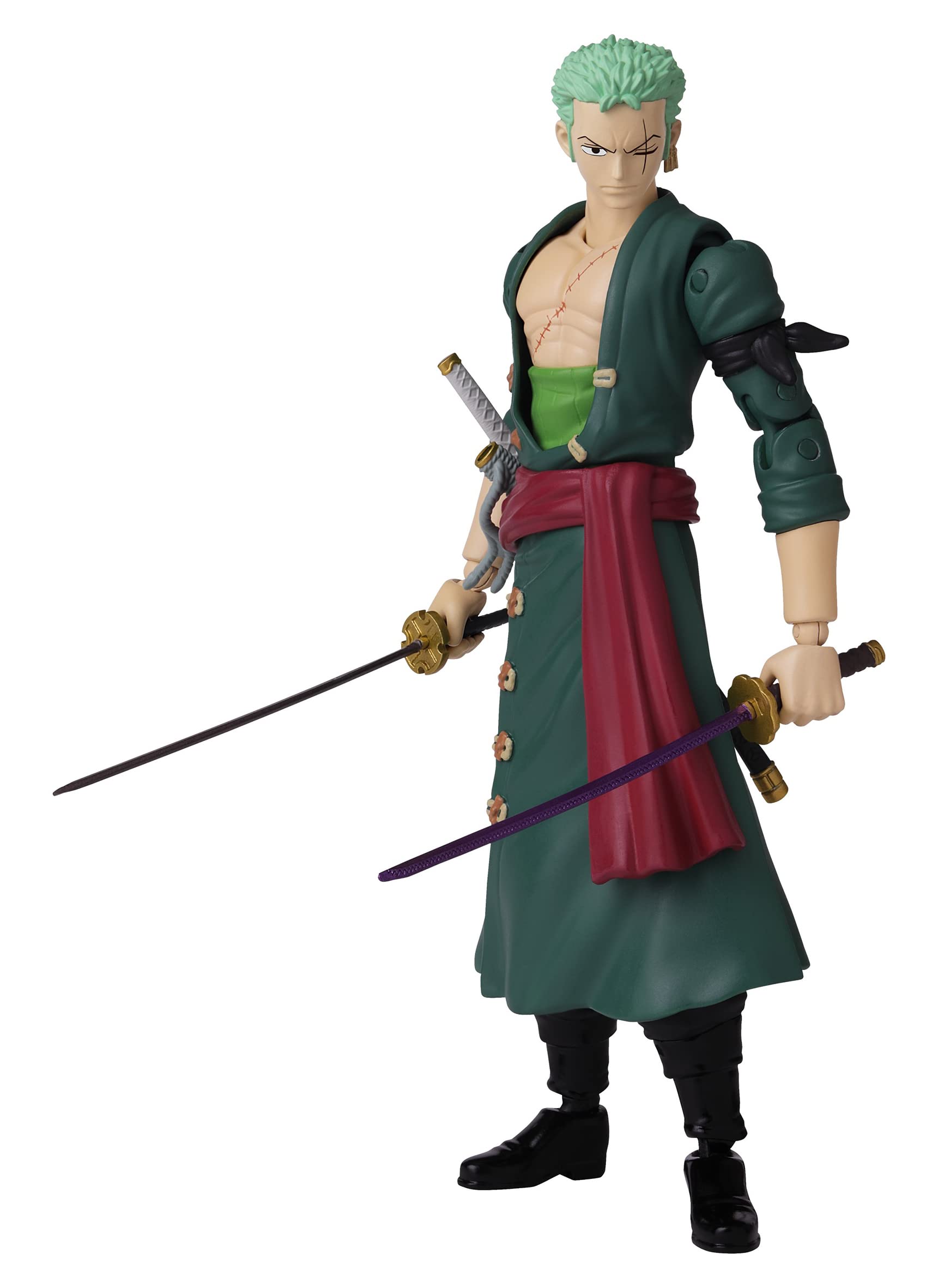 BANDAI One Piece Anime Heroes 6.5 Inches Roronoa Zoro, Multicolor, 36932