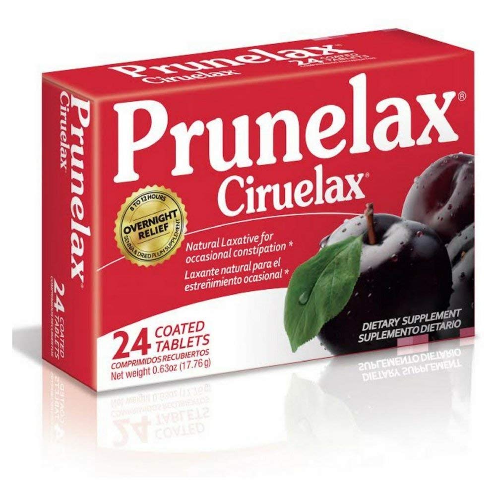 Prunelax Ciruelax Laxative Tablets 24 ea (Pack of 4)