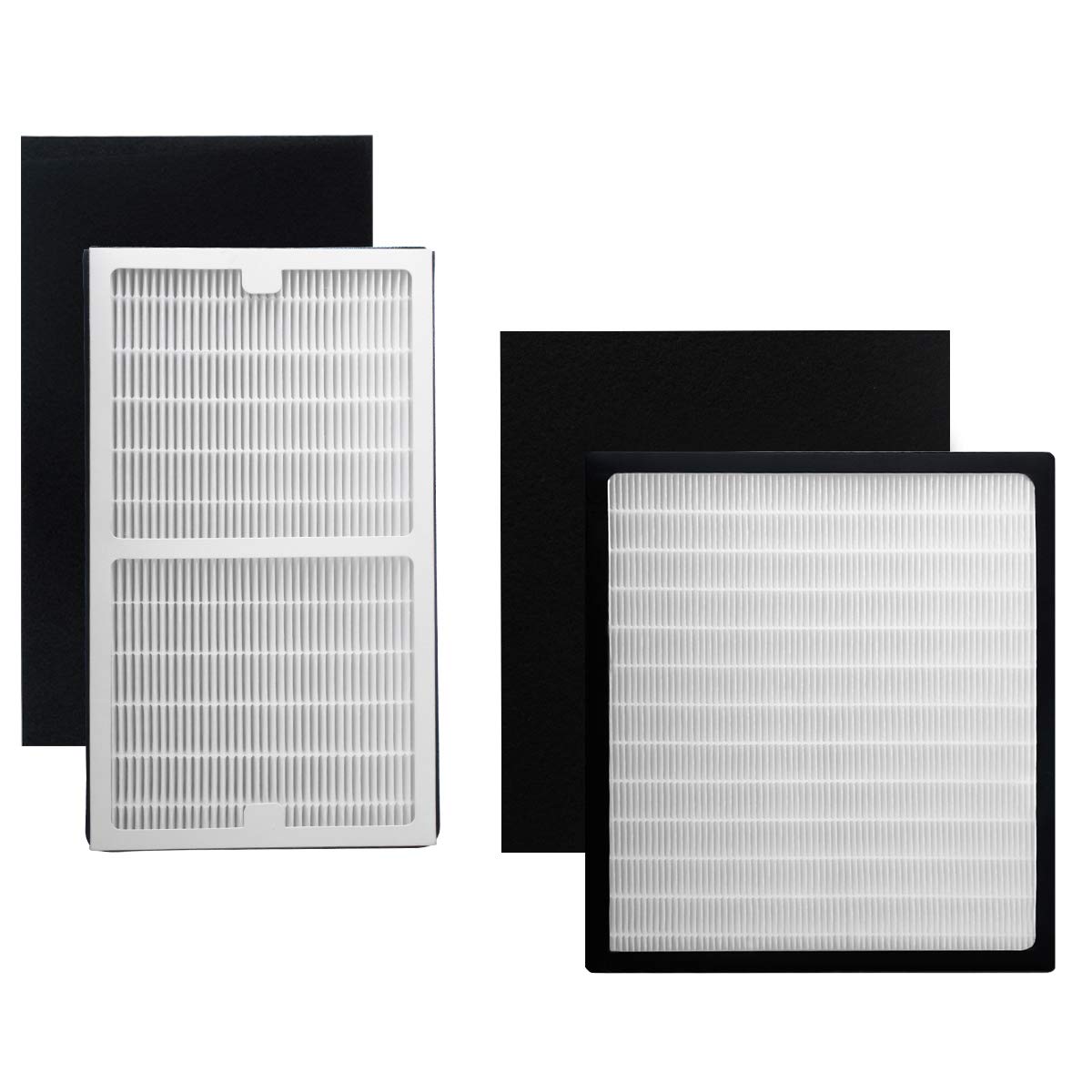 Gekufa Replacement Filter C + D Compatible with Idylis IAP-10-280, for Idylis Air Purifiers Include 1C+1D Hepa Filter each & 2 Carbon Filters