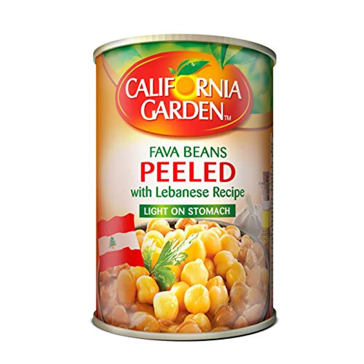 California Garden Canned Peeled Fava Beans Lebanese Recipe 450g