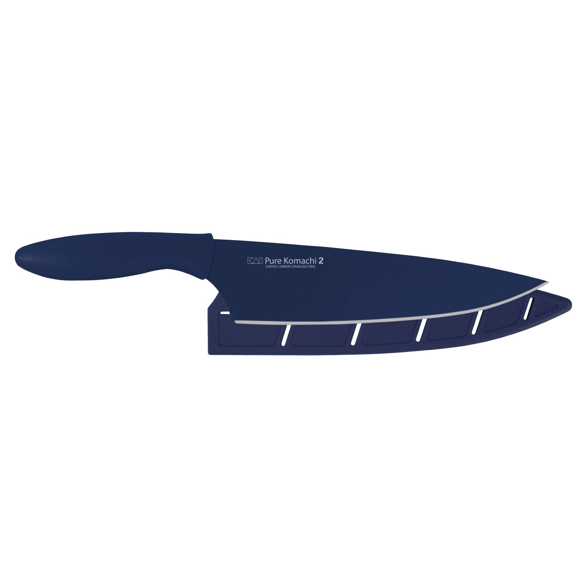 KAIPRO Pure Komachi 2 Chef's Knife 8”, Thin, Light Kitchen Knife, Ideal for All-Around Food Preparation, Hand-Sharpened Japanese Knife, Perfect for Fruit, Vegetables, and More,Navy