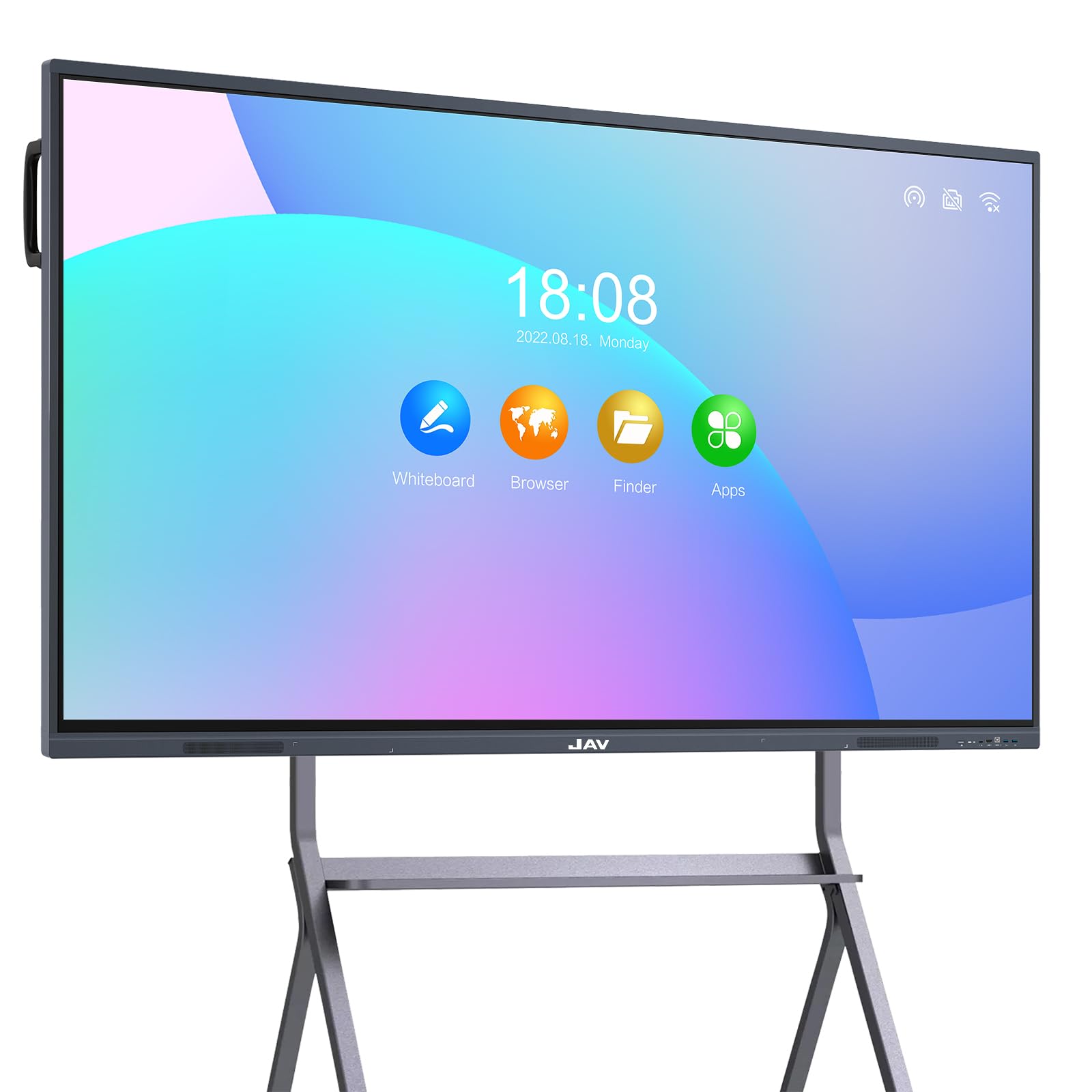 JAV Smart Board, 55" Interactive Whiteboard 4K UHD Touchscreen Digital Electronic Whiteboard, Built in Dual System All-in-One PC Smart Whiteboard for Classroom Office Home Studio (Wall Mount Included)