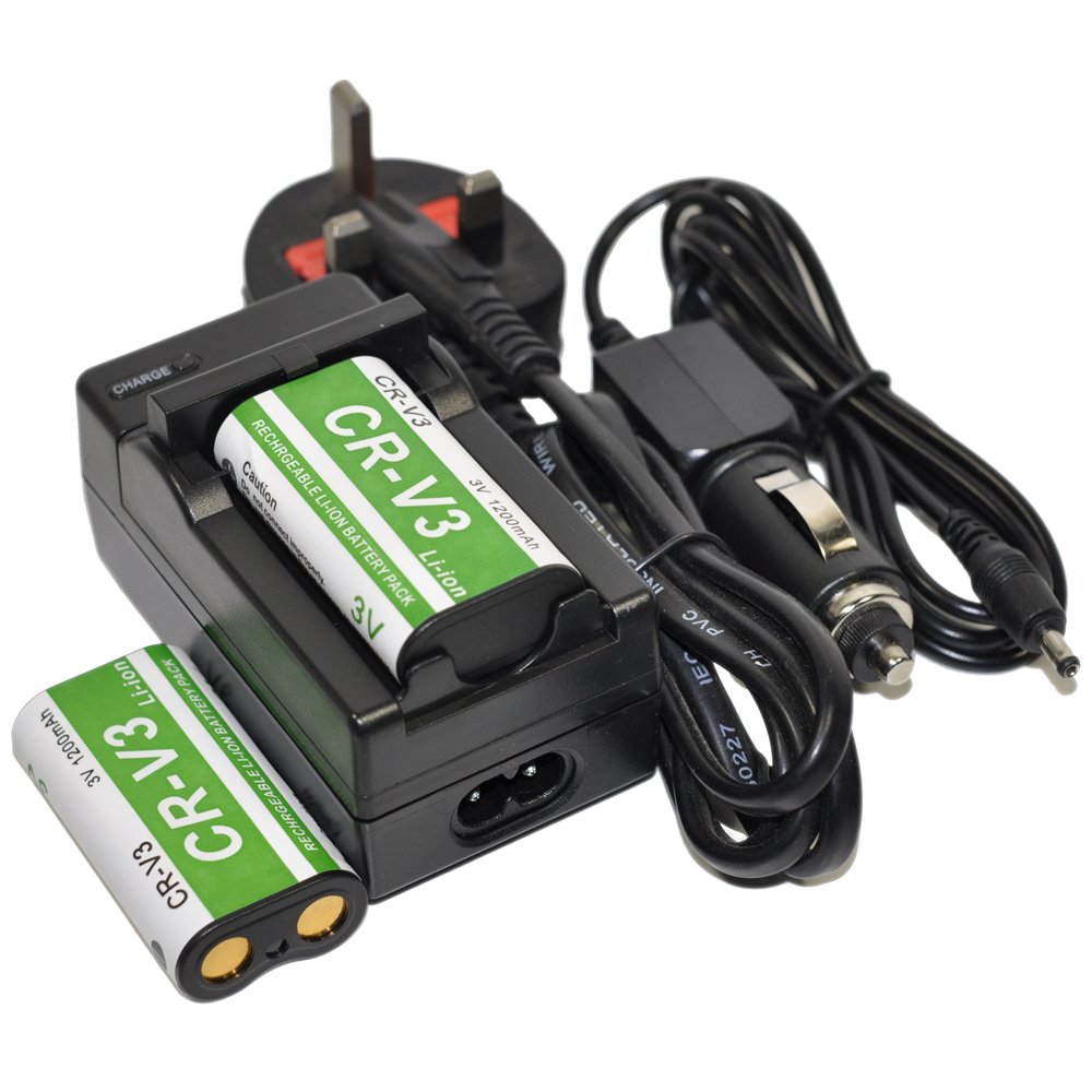 BTBAI 2x CR-V3 Battery+Charger AC/DC Single for CRV3 CR-V3P LB-01 LB01 LB-01E Camedia C-180 D-435 FE-110 C-1 C-100 C-120 C-150 C-160 C-170 C-180 C-1Z C-2-200 C-2040 C-21 C-2100 C-211 C-220 Camera k1a