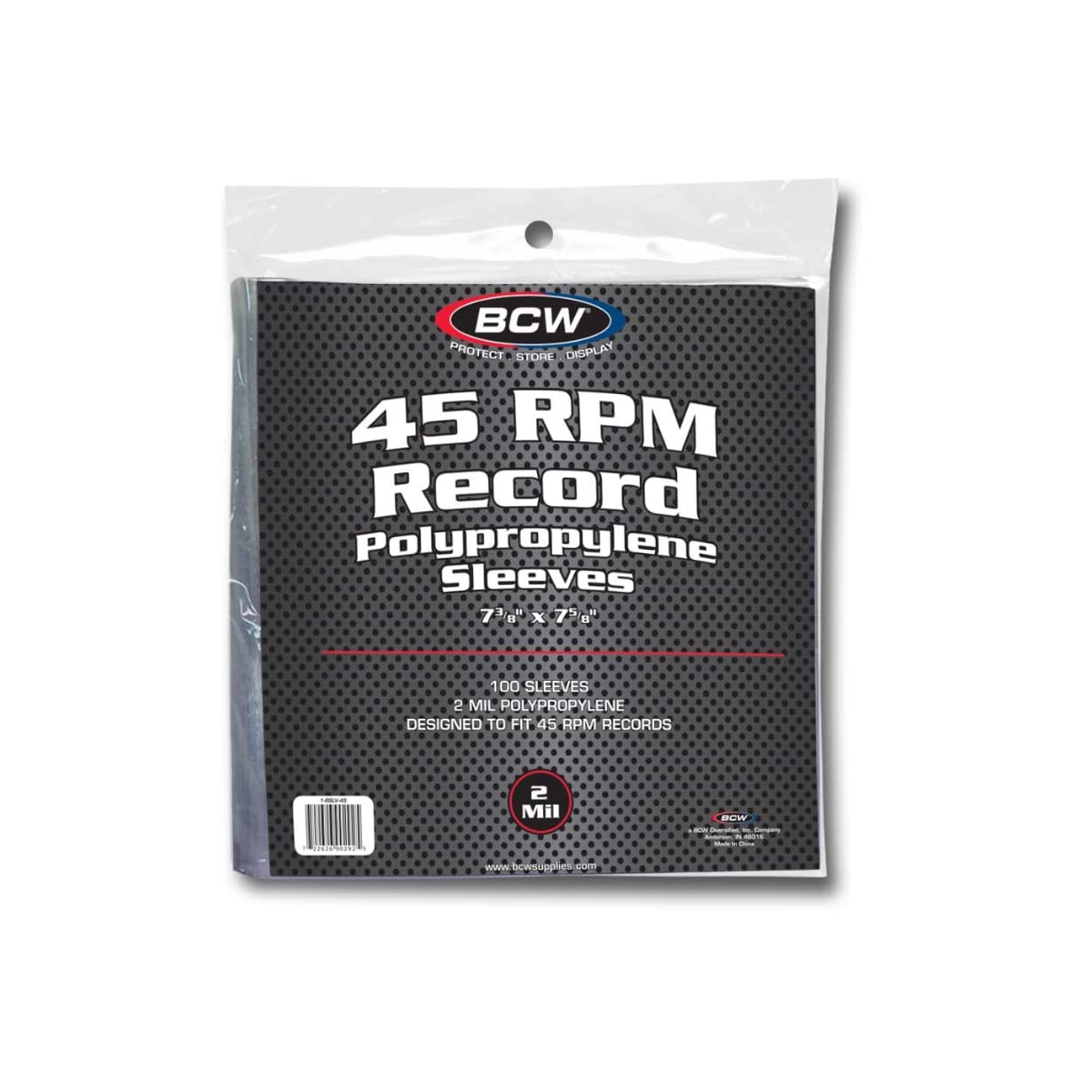 BCW 100 Vinyl 45 RPM 7" Record Poly Outer Record Sleeves | Album Covers | Crystal Clear | Record Covers | 2 Mil Thickness | Vinyl Record Storage | Dust and Scratch Protection | Vinyl Record Sleeves