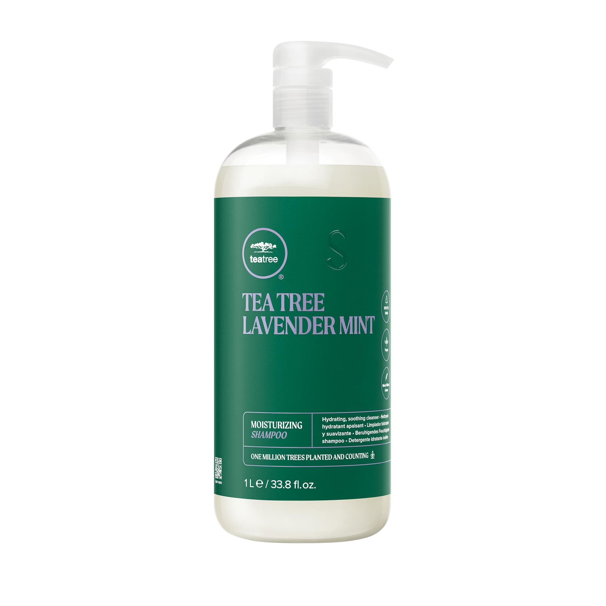 Tea TreeLavender Mint Moisturizing Shampoo, Hydrates + Soothes, For Coarse + Dry Hair