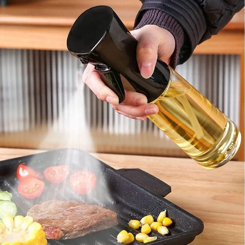 BELOXY Glass oil Spray Dispenser Cooking 200ml Olive Oil Spray Bottle Refillable Food Grade Oil Vinegar Spritzer Sprinkler Sprayer Mister Used for Air Fryer, Salad Making, Frying, BBQ (6)