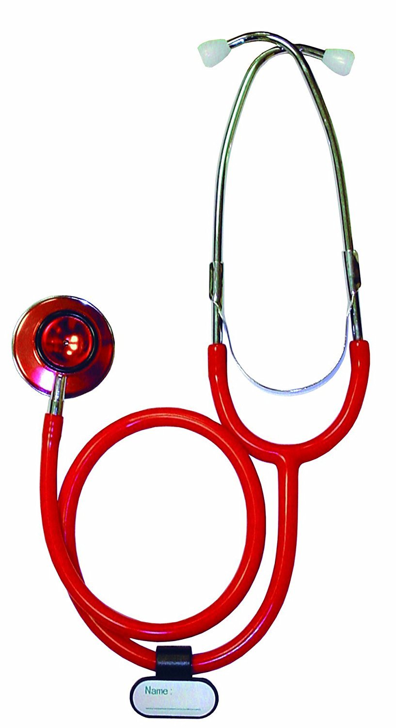 Timesco TD1-13-205 Stethoscope, Ruby Dual Head, Red