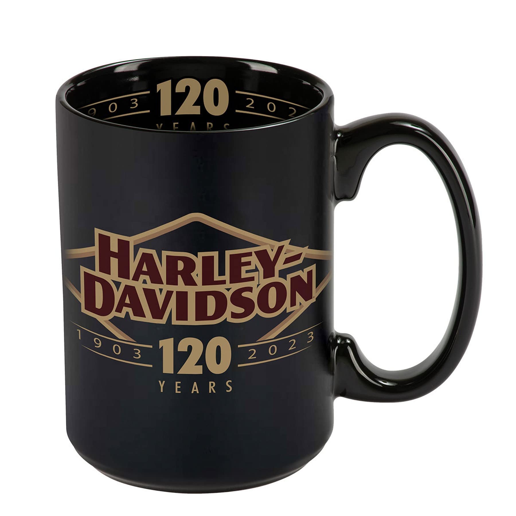 HARLEY-DAVIDSONHarley-Davidson 120th Anniversary Logo Ceramic Coffee Mug 15 Oz. Limited Edition