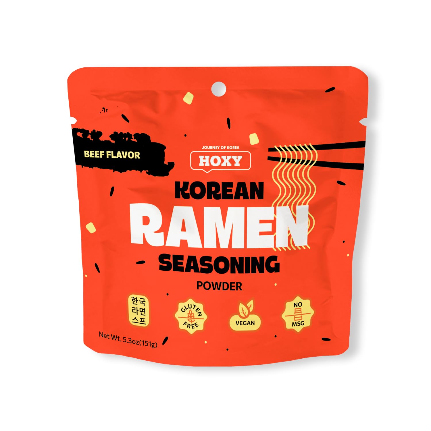 HOXY Journey of Korea "Korean Ramen Seasoning" | Gluten Free, Vegan, No-MSG | Premium Finest Ramen Seasoning Powder | 5.3oz (Original)