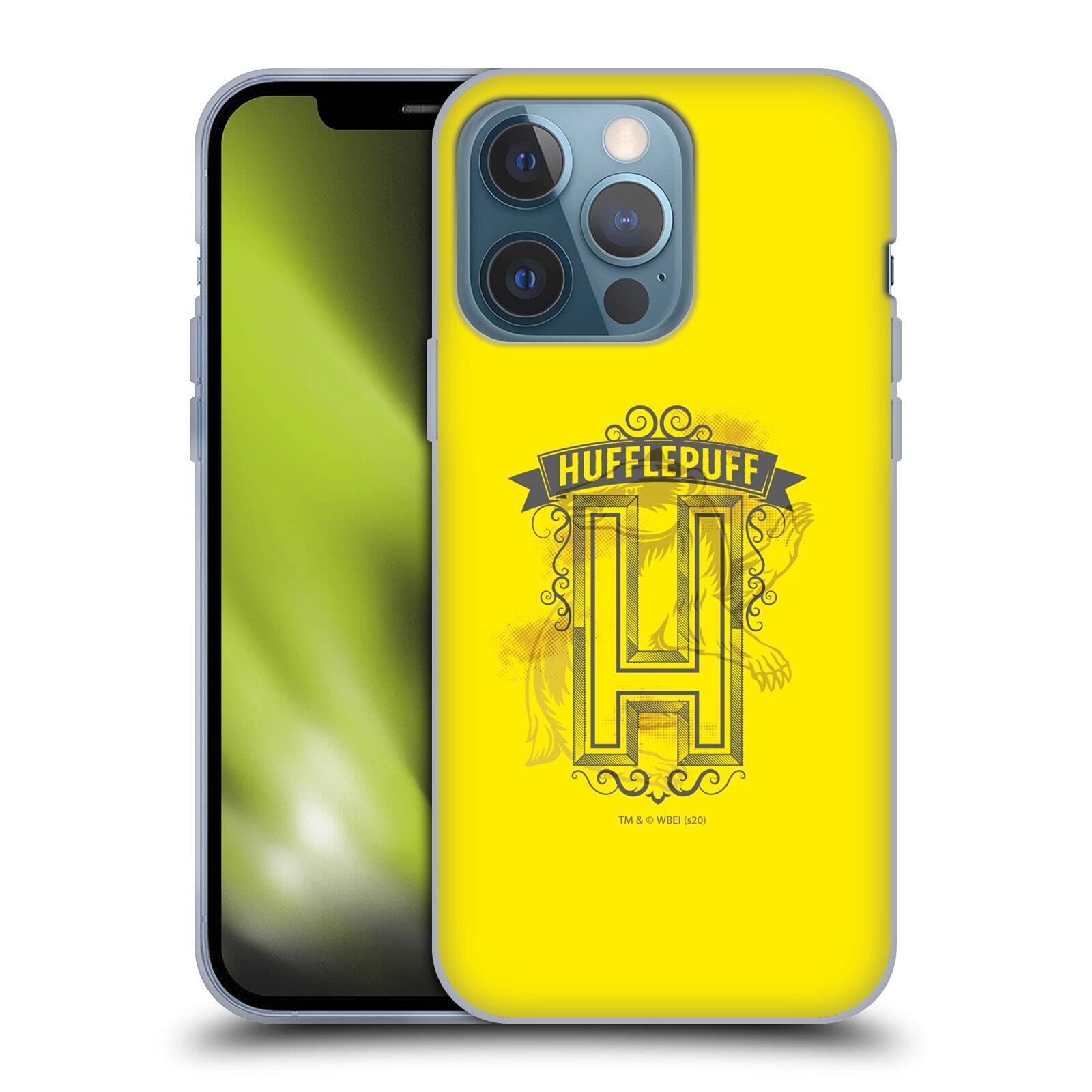 Head Case Designs Officially Licensed Harry Potter Hufflepuff 2 Deathly Hallows XVIII Soft Gel Case Compatible with Apple iPhone 13 Pro