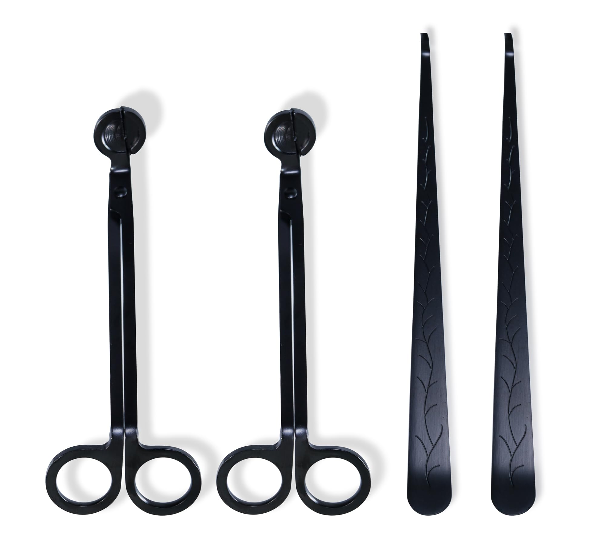 4PCS Candle Tools Set, Candle Wick Trimmer, Candle Cutter, Candle Dipper Accessory Set (Black)