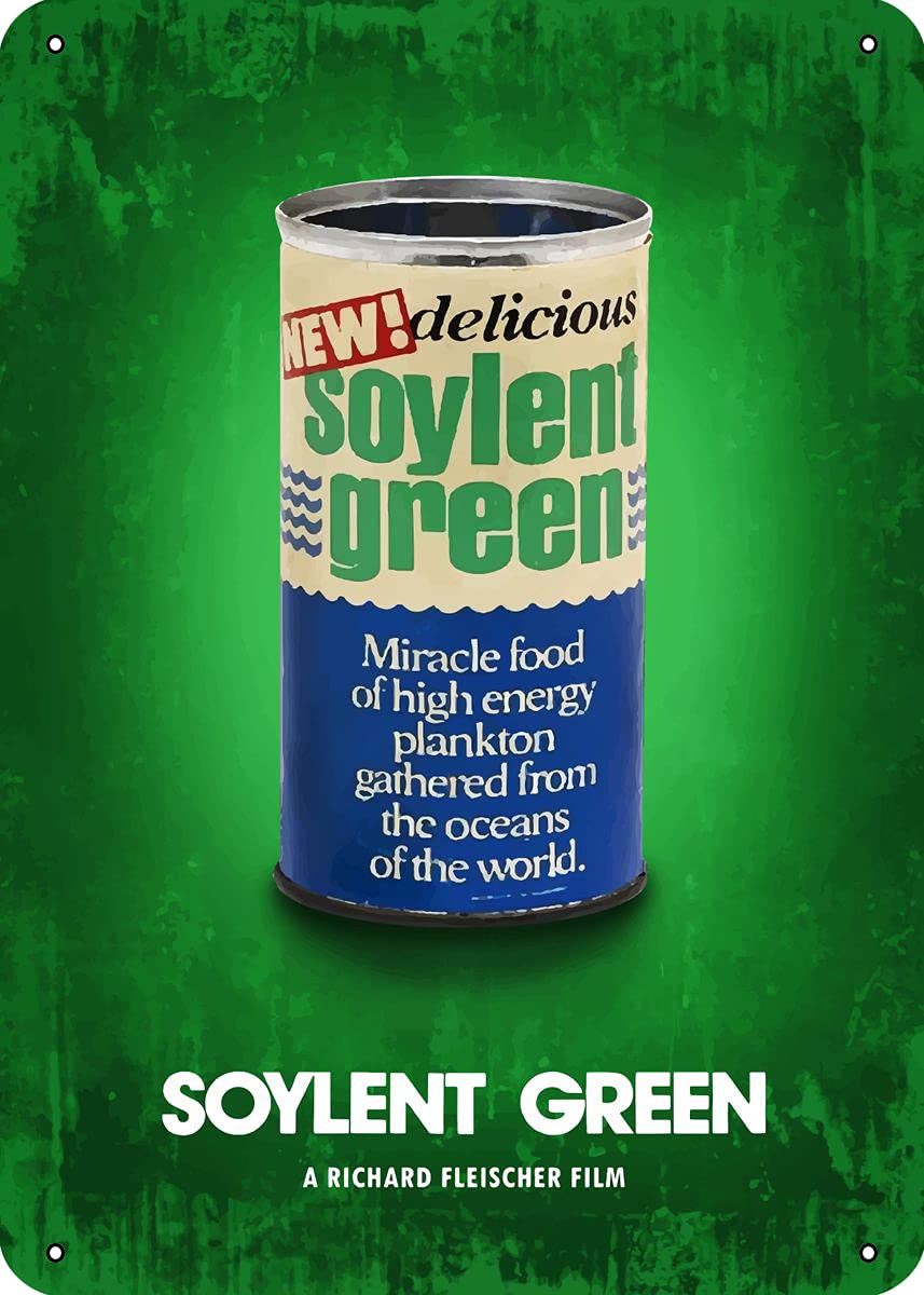 Mzzxpt Soylent Green Minimal Movie Posters Metal Tin Sign 12"X 8" Wall Arts