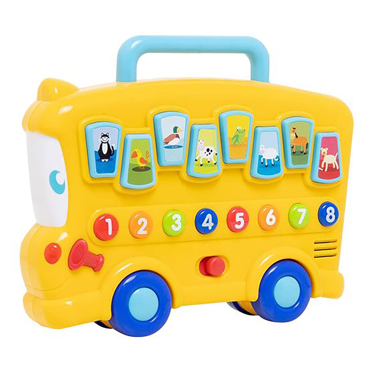 winfun Animal Sounds Bus | Musical Pull Along Bus With Interactive Animal Sound Effect Buttons | Suitable For Boys And Girls Ages 6 Months And Up Multicolor 000676