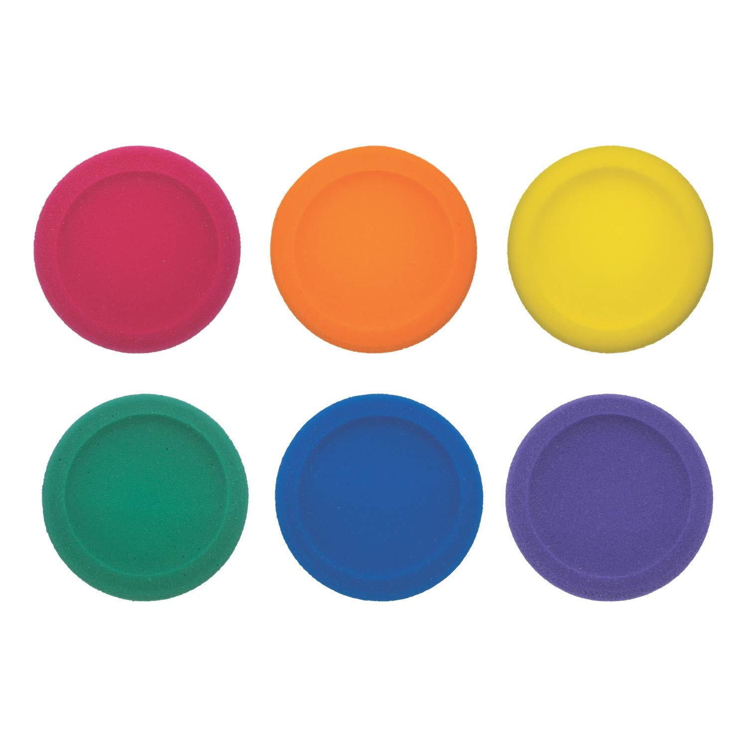 Champion SportsCHSFDSET Rounded Edge Foam Discs, Red/Yellow/Royal Blue/Green/Orange/Purple