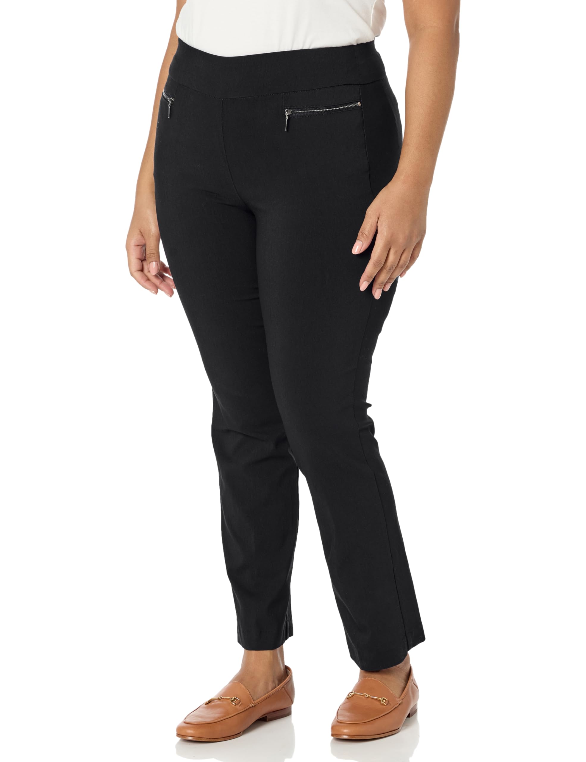 AvenueWomen's Plus Size Pant Sstretch Zip Av