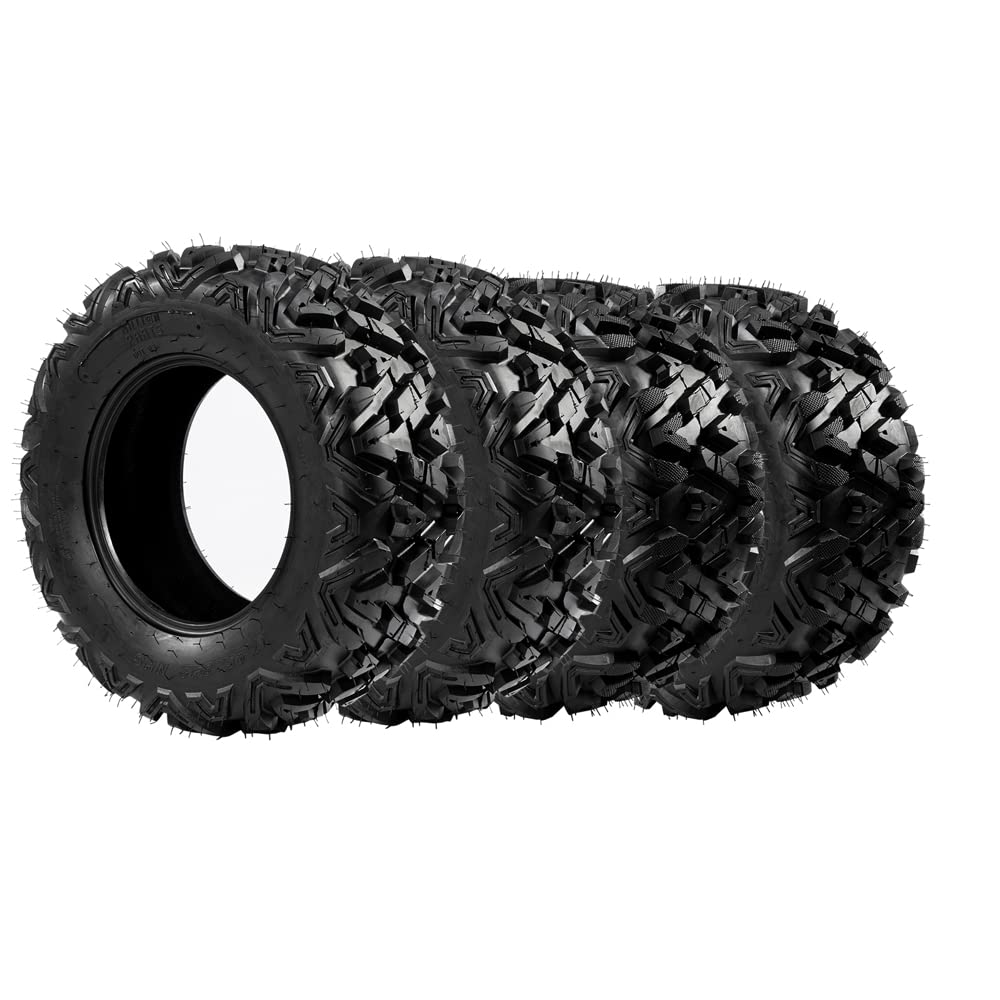 SUNROAD Set of 4 ATV UTV Tires 25x8-12 Front & 25X10-12 Rear 6Ply All-Terrain Tubeless