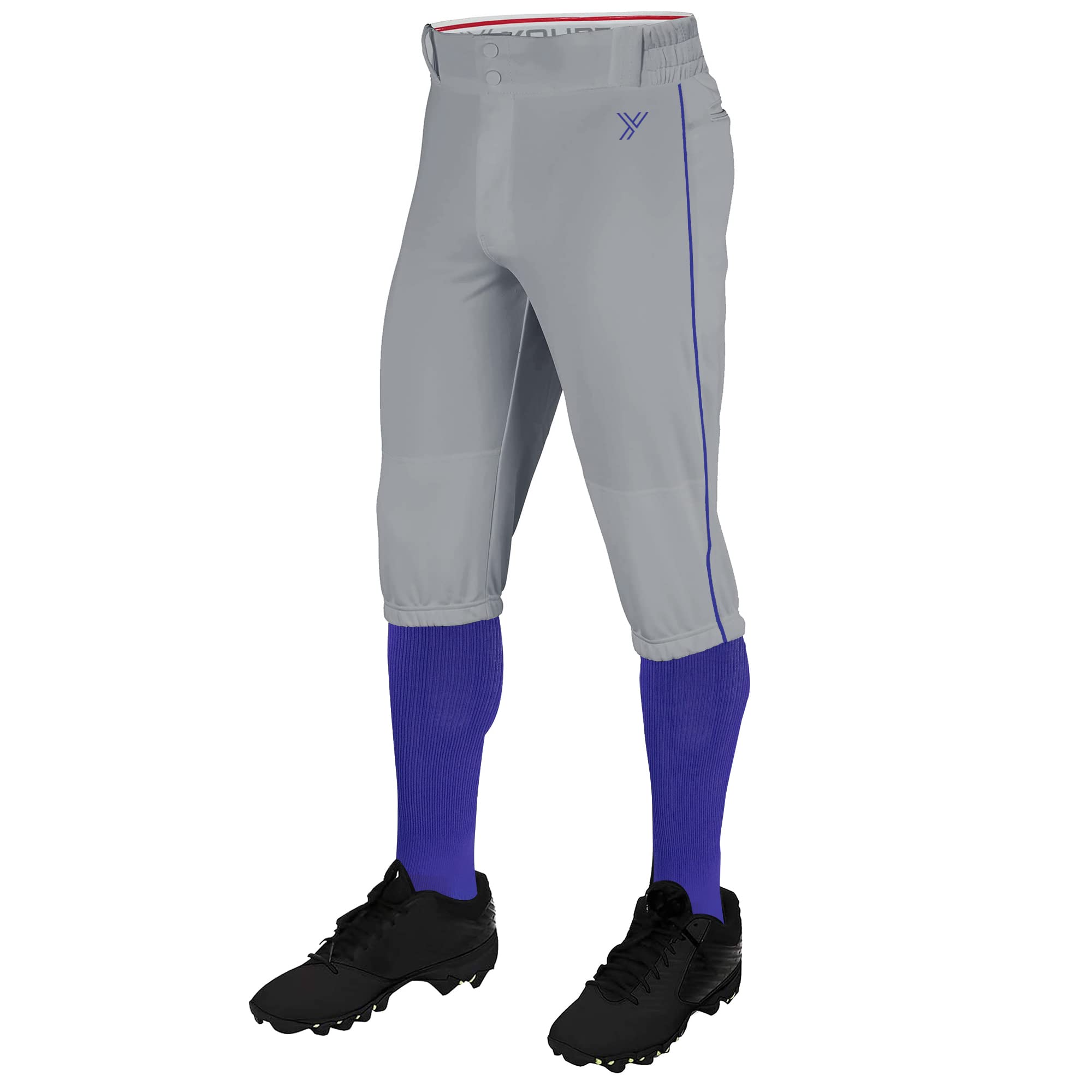 YouperYouth Boys Elite Knicker Style Knee-Length Baseball Pants with Side Piping