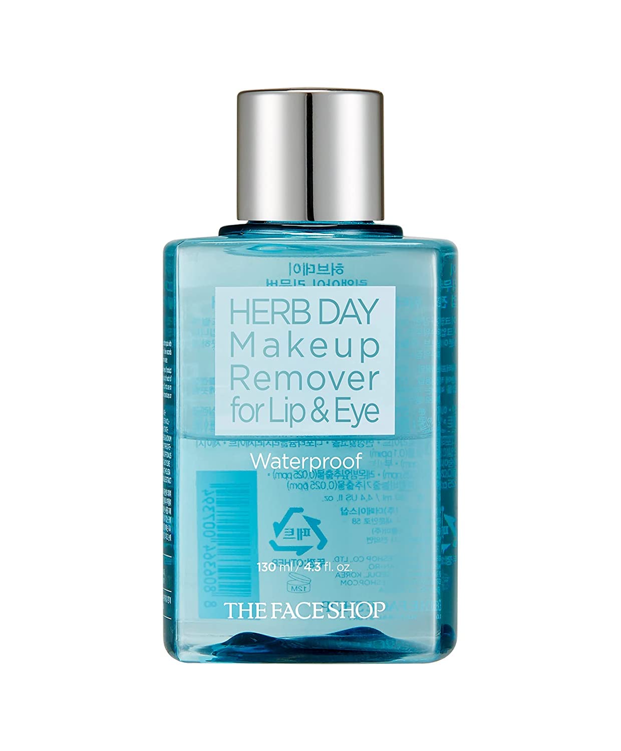 The Face Shop Herb Day Lip & Eye Makeup Remover - Gentle Cleansing Oil Facial Cleanser - Removes Waterproof Mascara - Micellar Water Makeup Remover - Korean Skin Care Suitable for All Skin Types