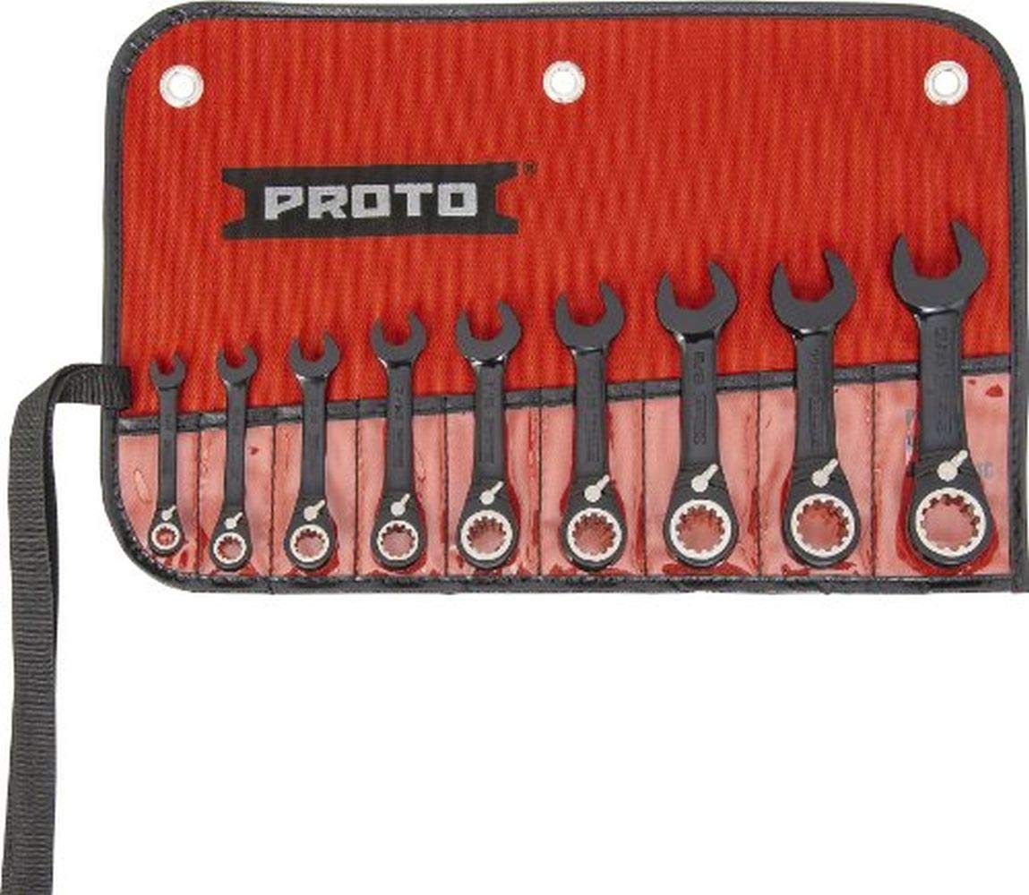 ProtoStanley dustrial JSCVS-9S Extra Short 9 Piece Reverse Ratchet Wrench Set