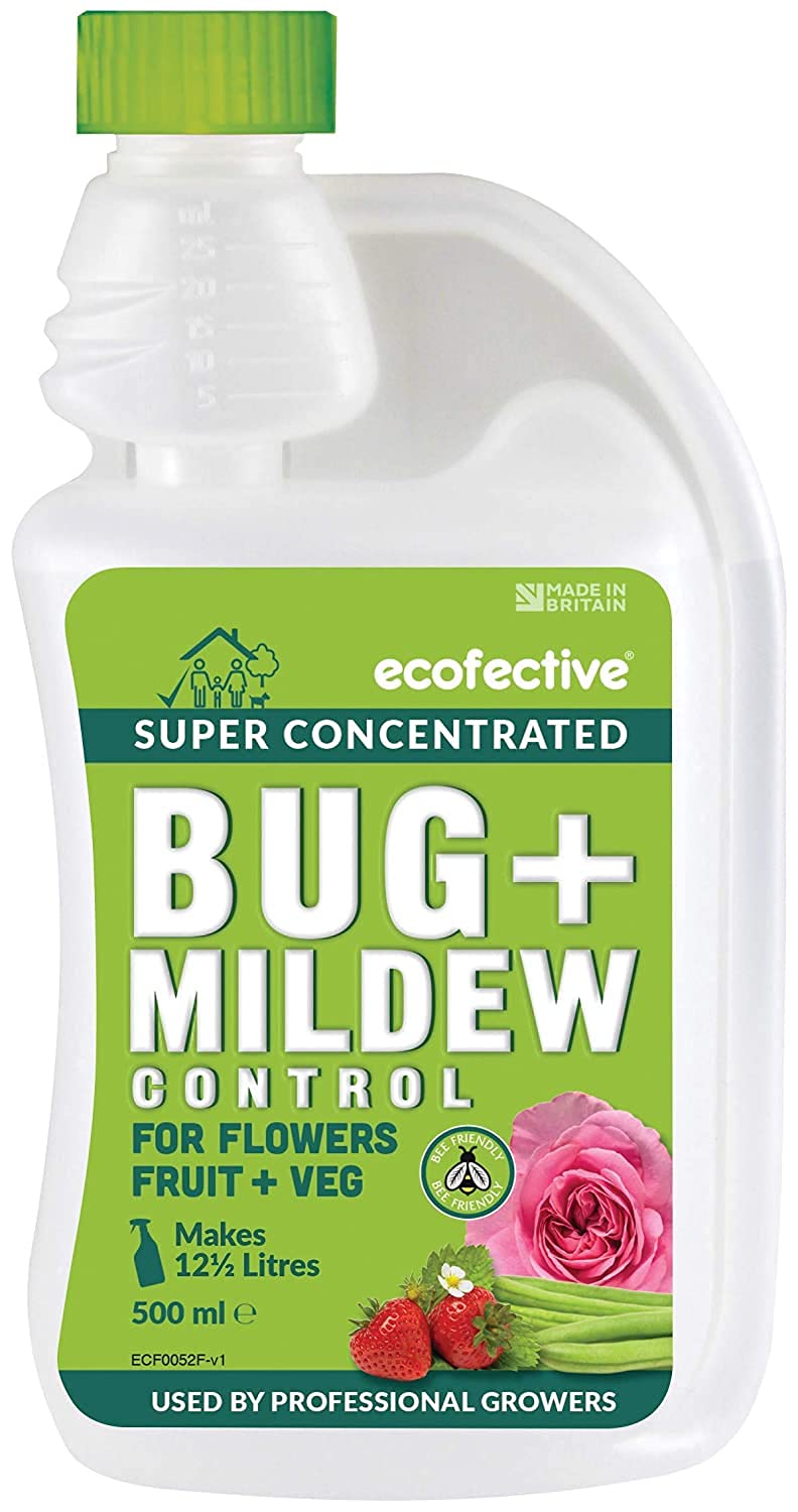 Ecofective 2 x Natural Bug & Mildew Control Concentrate 500ml Safe For Children & Bees