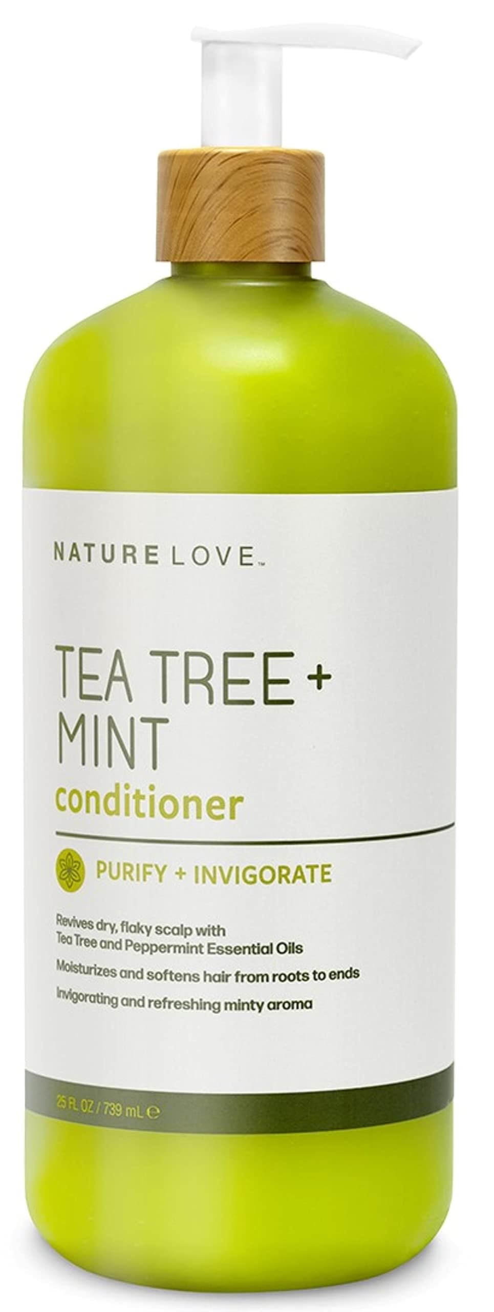 NATURE LOVE HARMONIOUS WELL-BEINGTea Tree + Mint Conditioner | Purify + Invigorate | Revitalizing for All Hair Types | Paraben Free, Cruelty Free, Made in USA (25 oz)