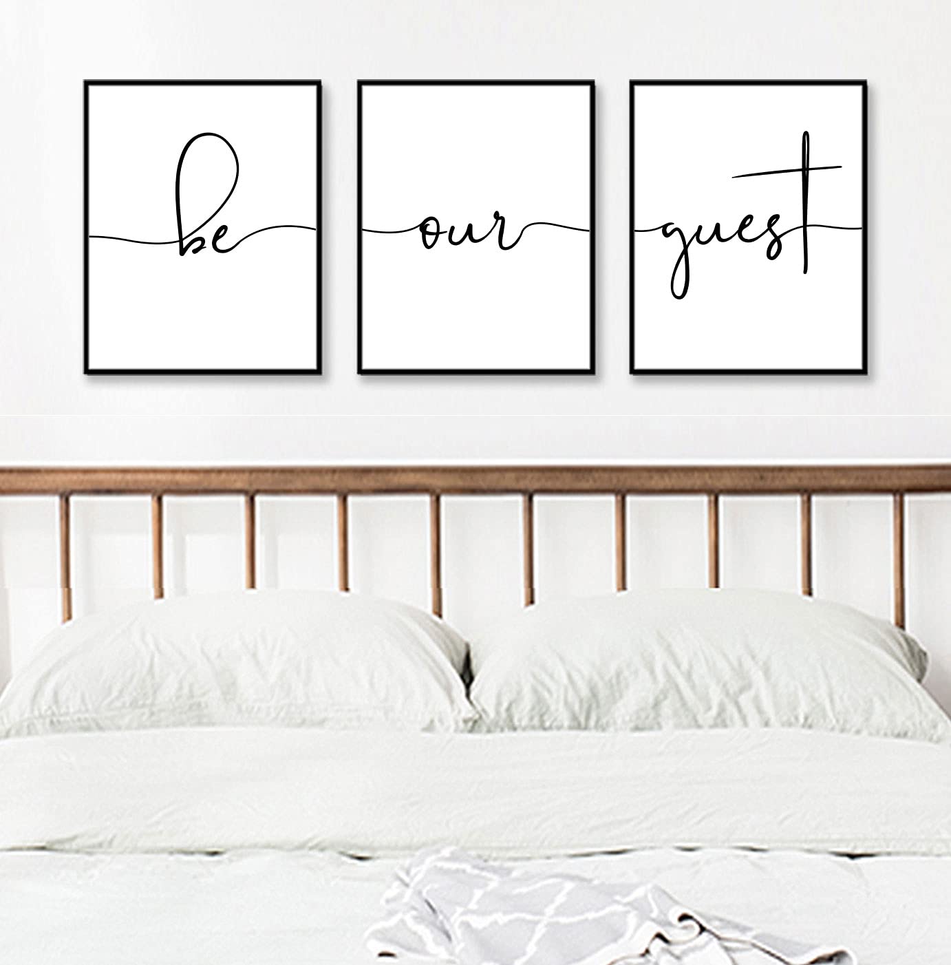 Be Our Guest Set of 3 Prints Guest Room Wall Decor Guest Bedroom Wall Art Farmhouse Guest Room Decor Quotes UNFRAMED 11x14inch (Be Our Guest)