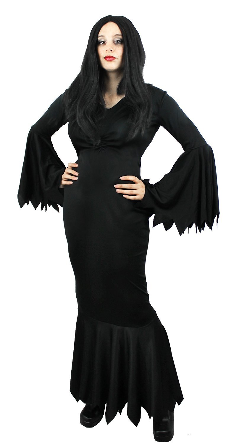 I LOVE FANCY DRESSLadies Black Tattered Hem Dress - Perfect for Halloween Costume Parties – X-Small/US 2-4