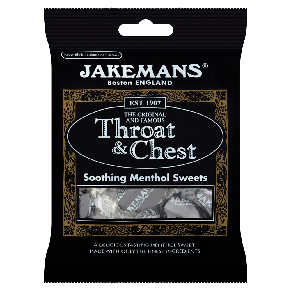 JakemansThroat and Chest Menthol Sweets, 100g