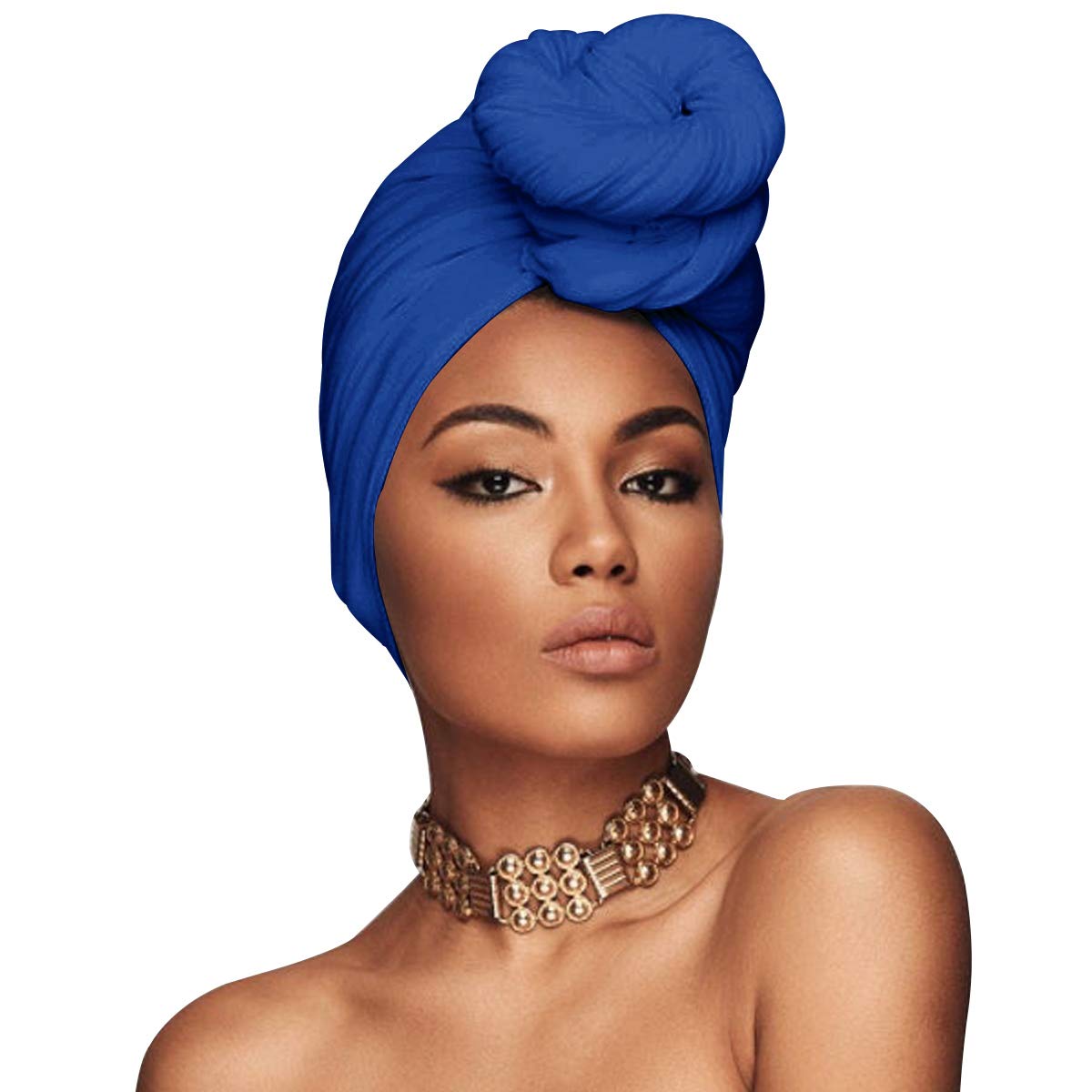 ACRABROS Stretch Jersey Turban Head Wrap, Urban Hair Wrap Scarf, Ultra Soft Extra Long Breathable Lightweight for Women