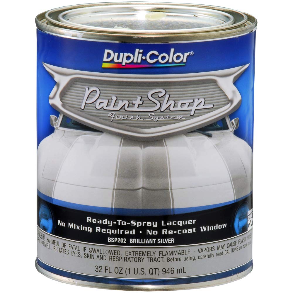 Dupli-Color BSP202 Paint Shop Finish System Base Coat – Brilliant Silver Metallic - 32 oz. Automotive Paint