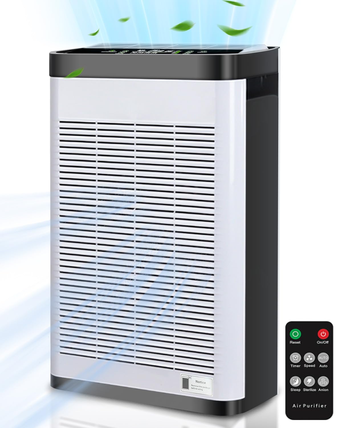 PINREK 610B Air Purifier for Home Large Room and Office (up to 93m²) - True 3-in-1 HEPA Smart Air Filter with PM 2.5 Sensor, Quiet & Auto Modes, Removes 99.97% Dust, Pollen & Allergens