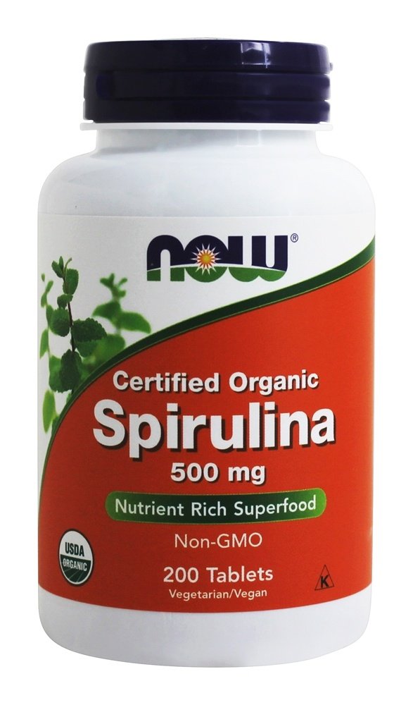 Now Foods Organic Spirulina 500 mg 200 Tablets