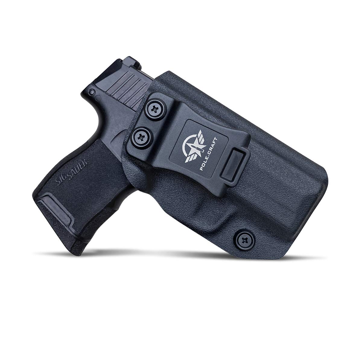 Sig P365 Holster IWB Kydex Custom Fit: Sig Sauer P365 / P365 SAS / P365 X Pistol - Inside Waistband - Adj. Cant Retention - Cover Mag-Button - No Wear - No Jitter