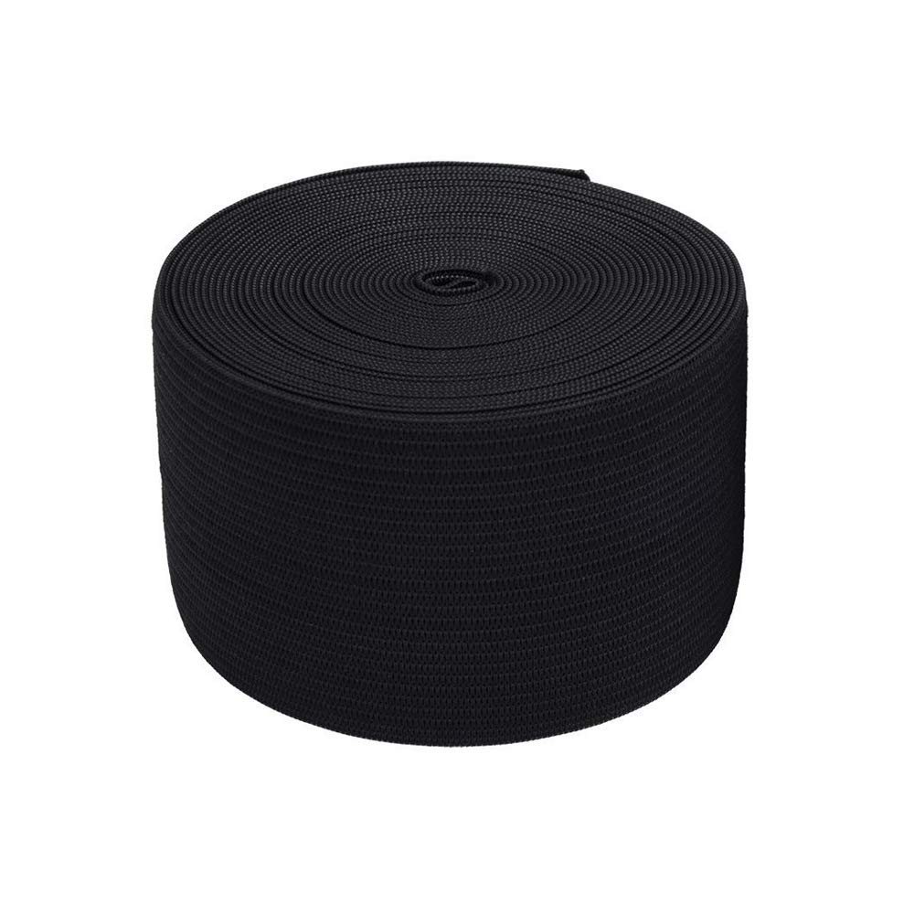 Grow0606 Black Heavy Stretch High Elasticity Knit Elastic Spool 2 Inch x 5 Yard GRH0094