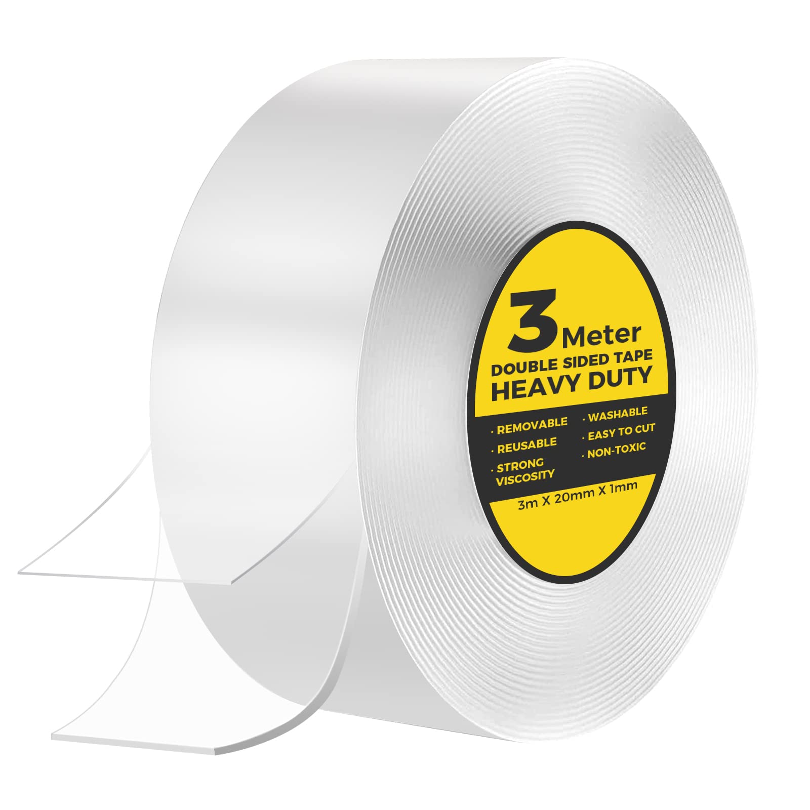 Double Sided High Load Capacity Tape 3m, Strong Double Sided Adhesive Tape, Double Sided Carpet Tape Clear Nano Tape, Trace Free Transparent Double Sided Adhesive Tape For Office Home Kitchen Party